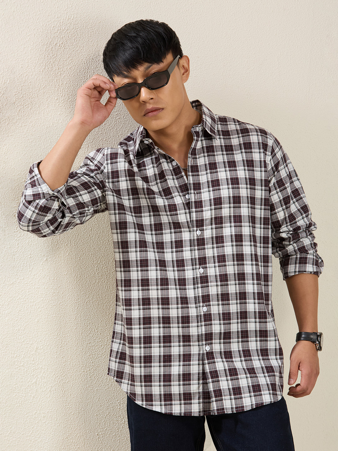 Men’s Slim Fit Checkered Shirt
