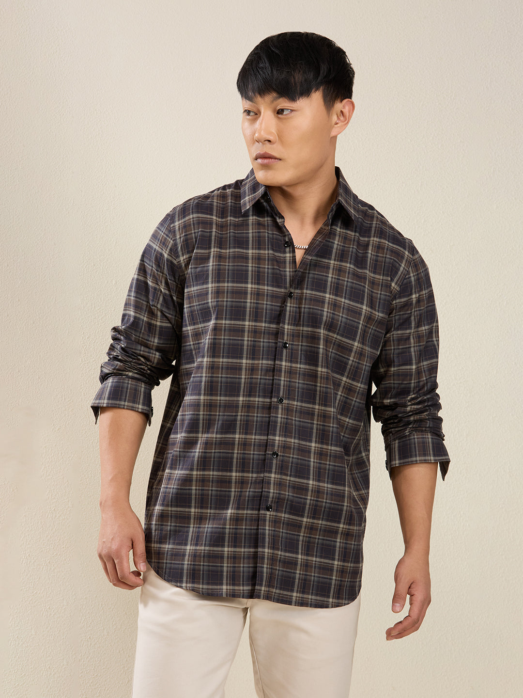 Men’s Slim Fit Checkered Shirt