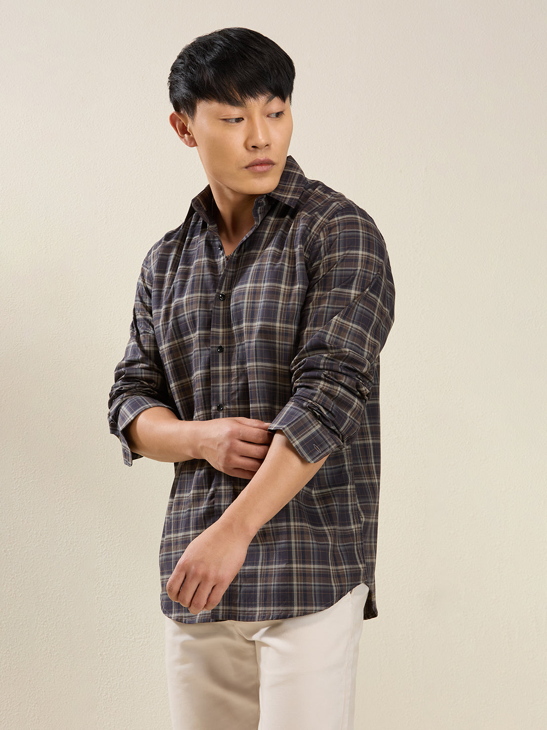 Men’s Slim Fit Checkered Shirt