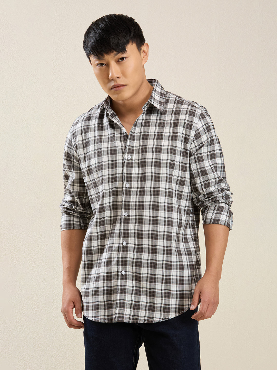 Men’s Slim Fit Checkered Shirt