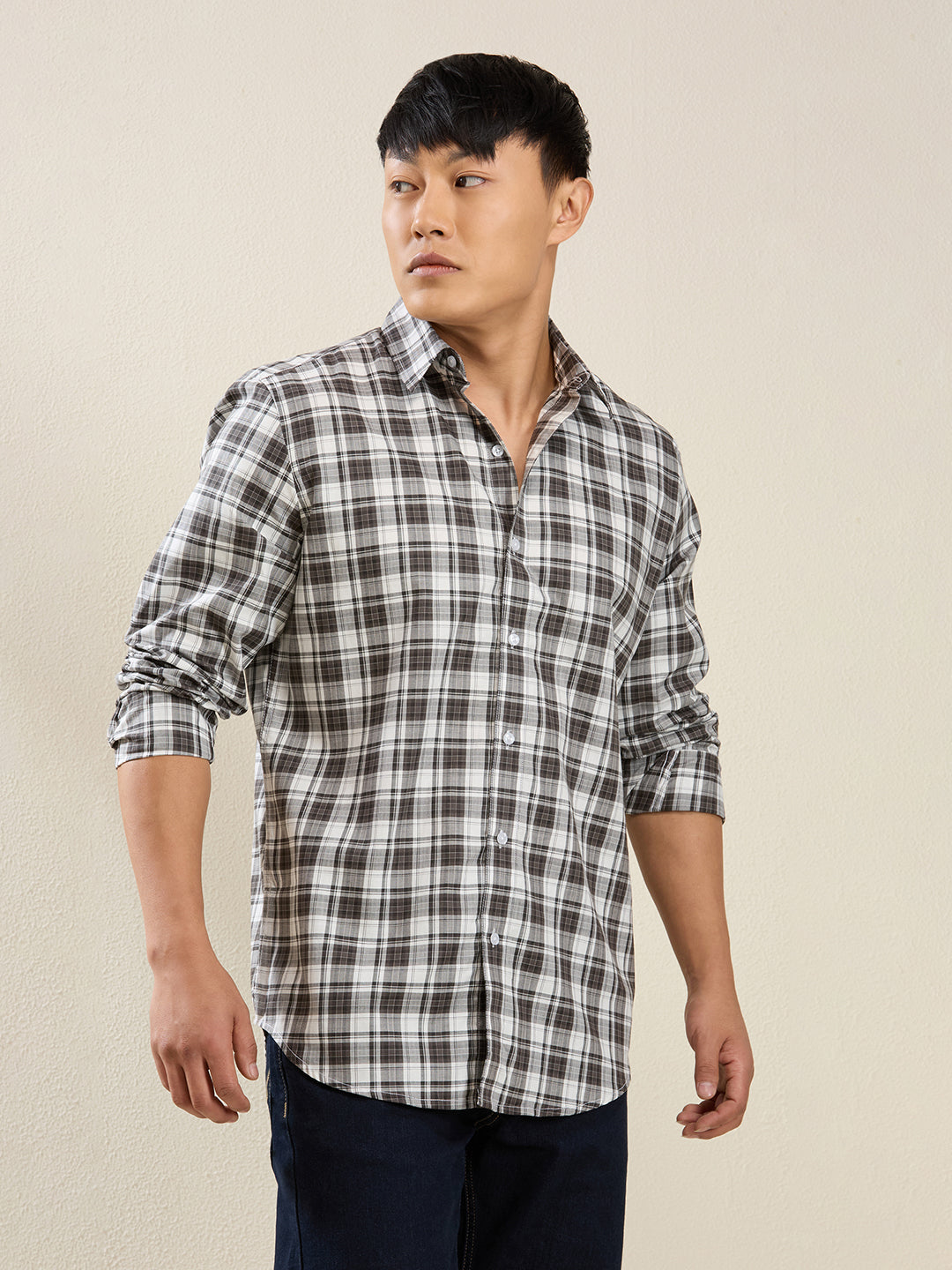 Men’s Slim Fit Checkered Shirt