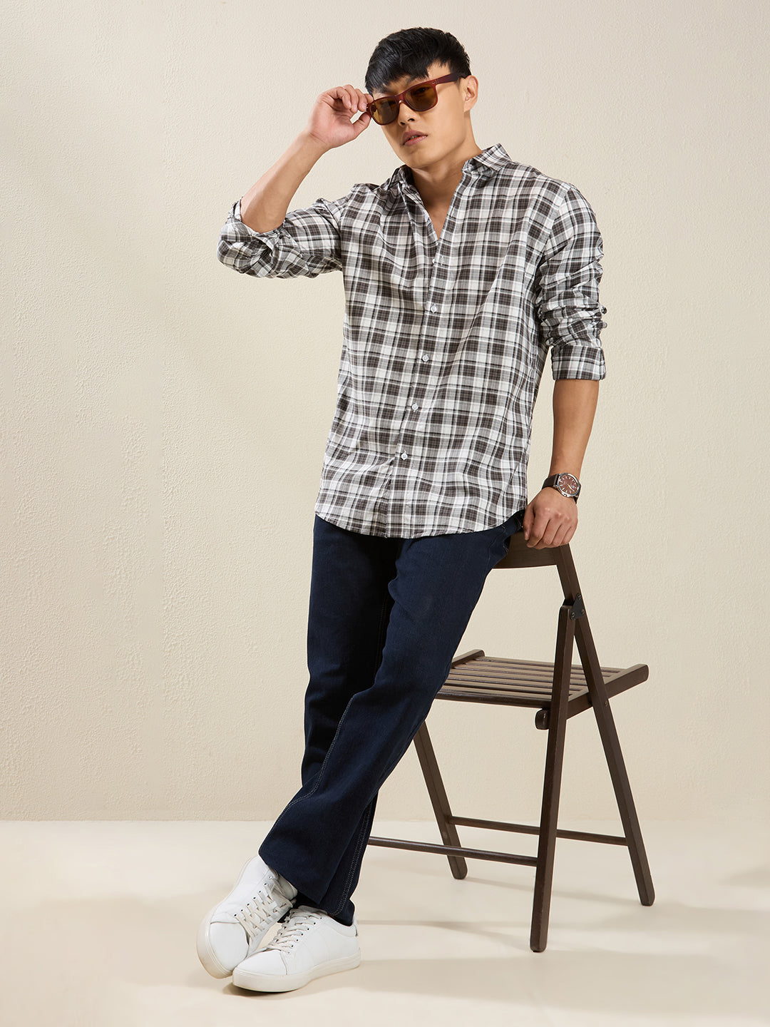 Men’s Slim Fit Checkered Shirt