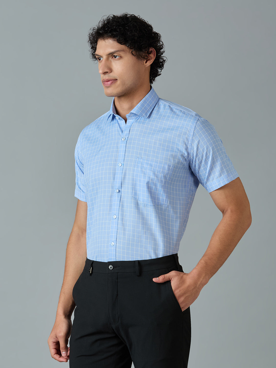 Short Sleeved Checkered Shirt