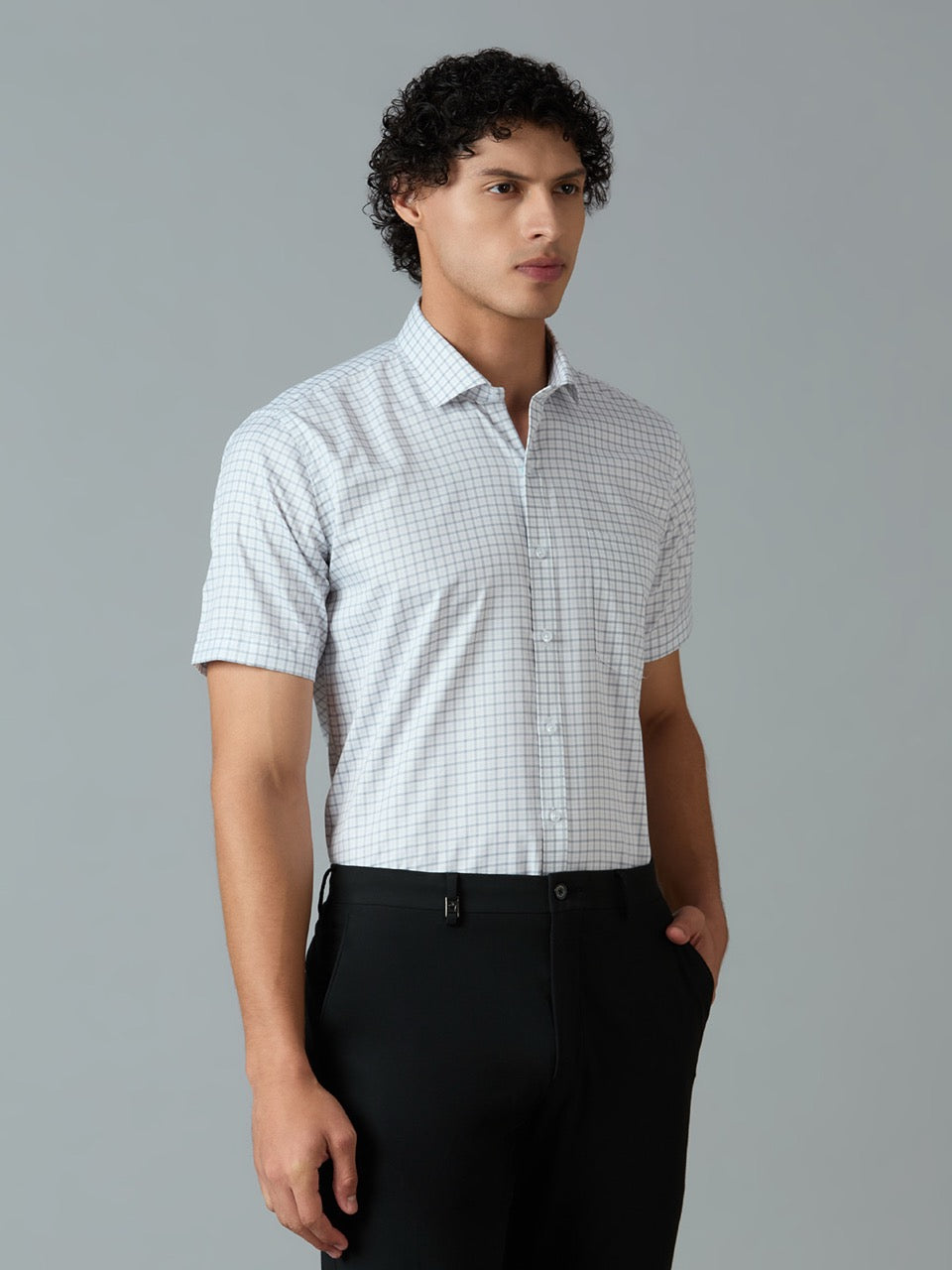 Short Sleeve Checkered Shirt