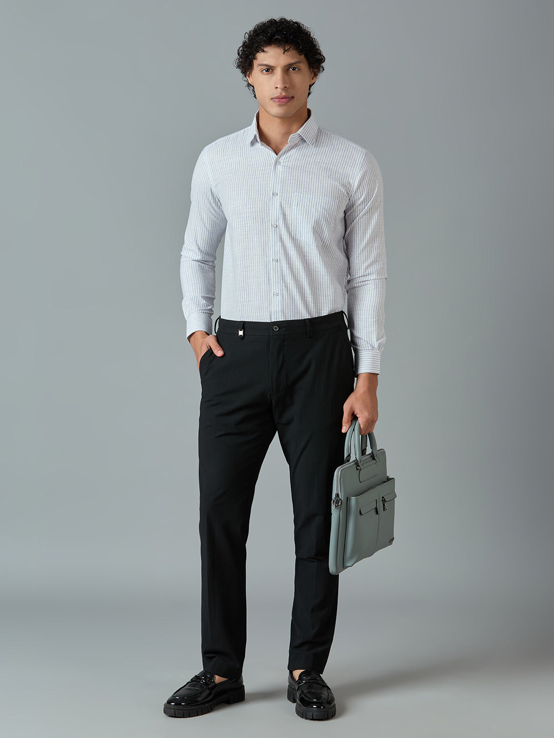 Slim Fit Cotton Linen Striped Shirt